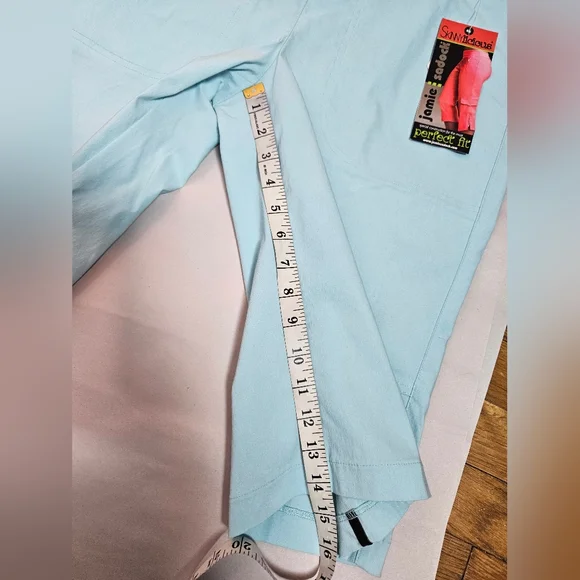 Jamie Sadock "Perfect Fit" Capris Pastel Aqua Blue Cropped - Picture 10 of 12